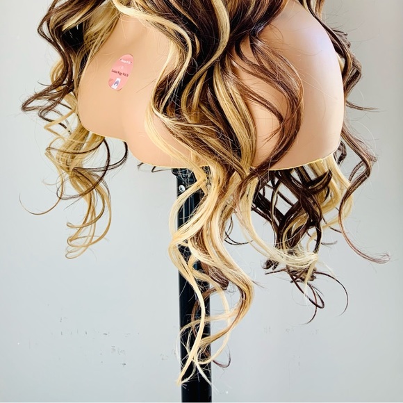 Gorgeous Toffee Blonde Premium Fiber Lace Front Wig for Daily Wear or Events - Picture 9 of 13